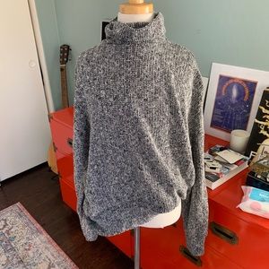 Salt and Pepper Turtleneck Sweater